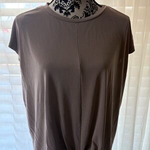 Simply Vera Vera Wang Taupe Short Sleeve Top